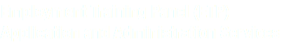 Employment Training Panel (ETP) Application and Administration Services